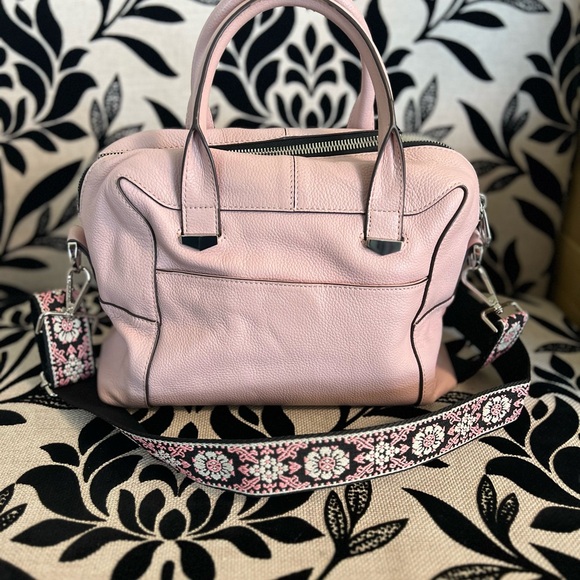 Oryany Pink Leather Satchel Purse Shoulder Bag - Picture 4 of 9